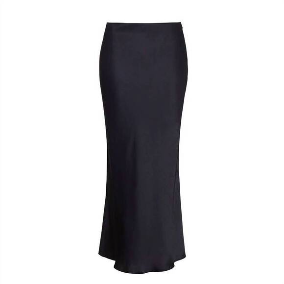 NEW BURGESS SWEATERS women's hadley satin skirt in black